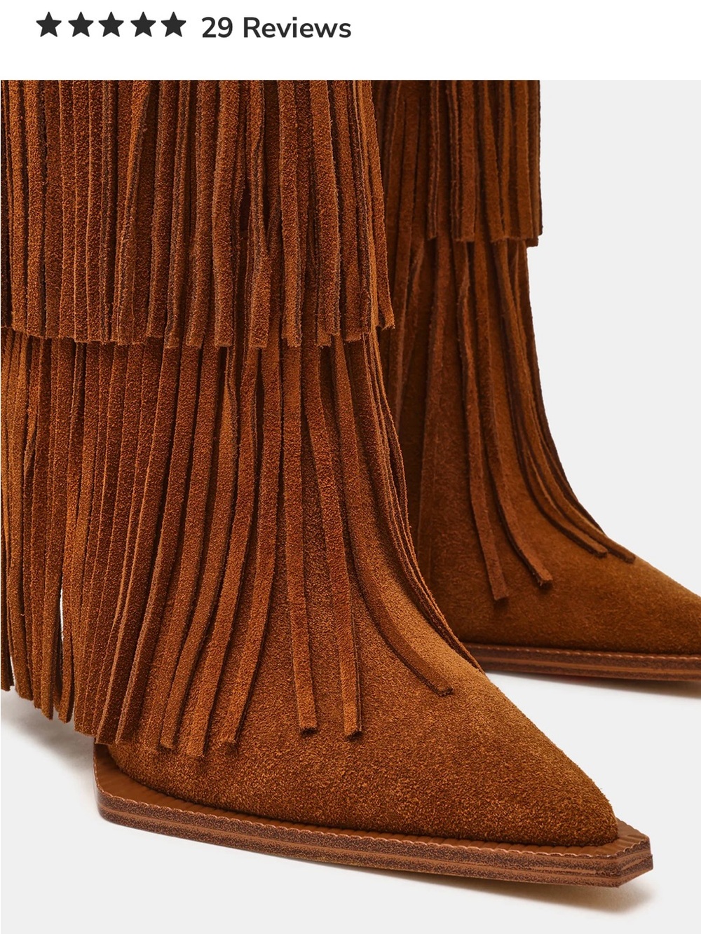 Steve Madden KINZEE FRINGE CHESTNUT SUEDE - Picture 5 of 8